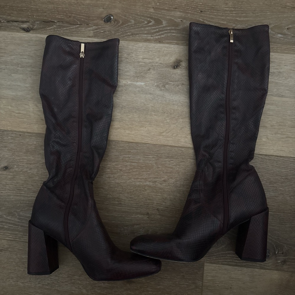 Franco Sarto Dark Brown Heeled Boots
